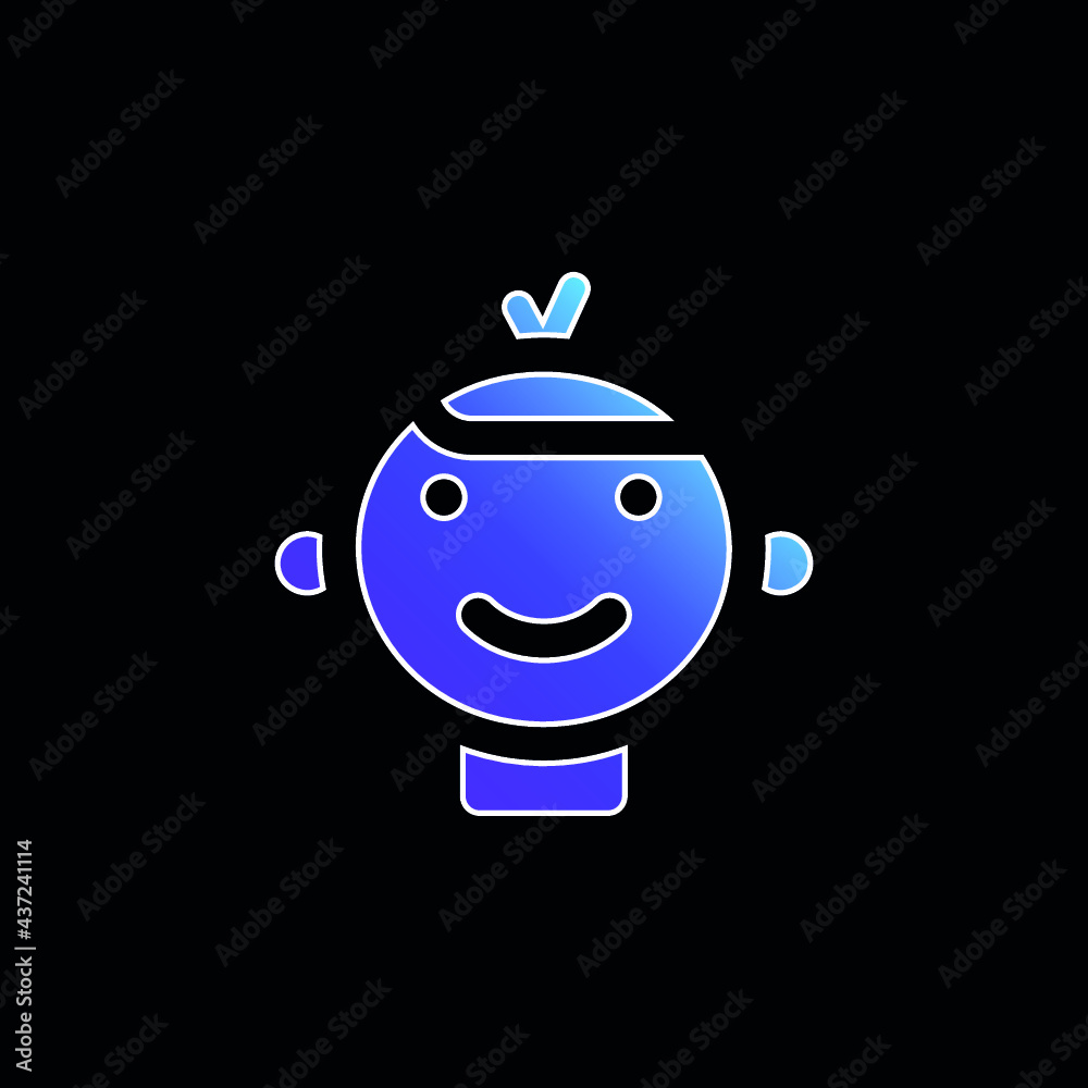 Obraz premium Baby blue gradient vector icon