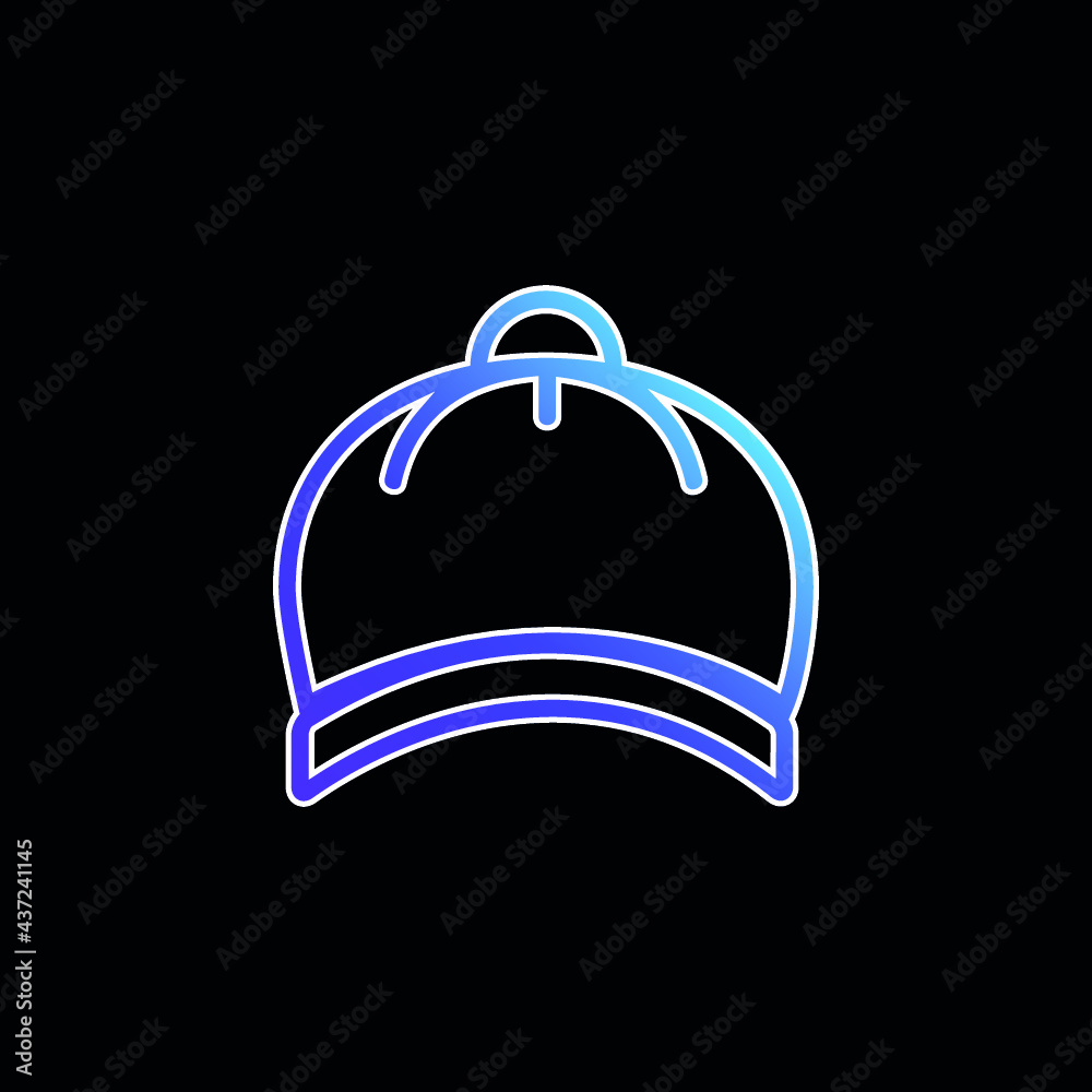 Baby Hat blue gradient vector icon Baby Hat blue gradient vector icon