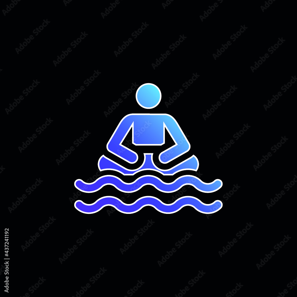 Beach blue gradient vector icon