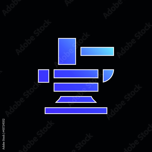 Anvil blue gradient vector icon