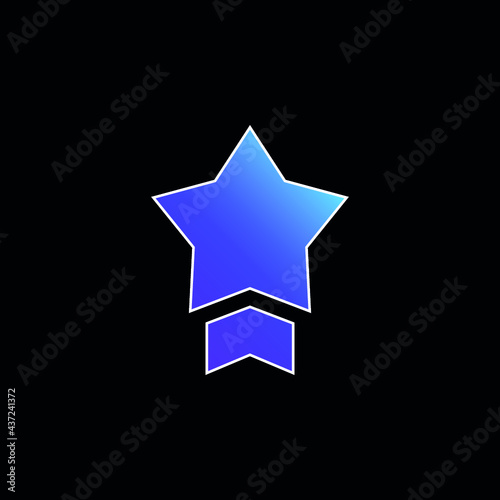 Badge blue gradient vector icon