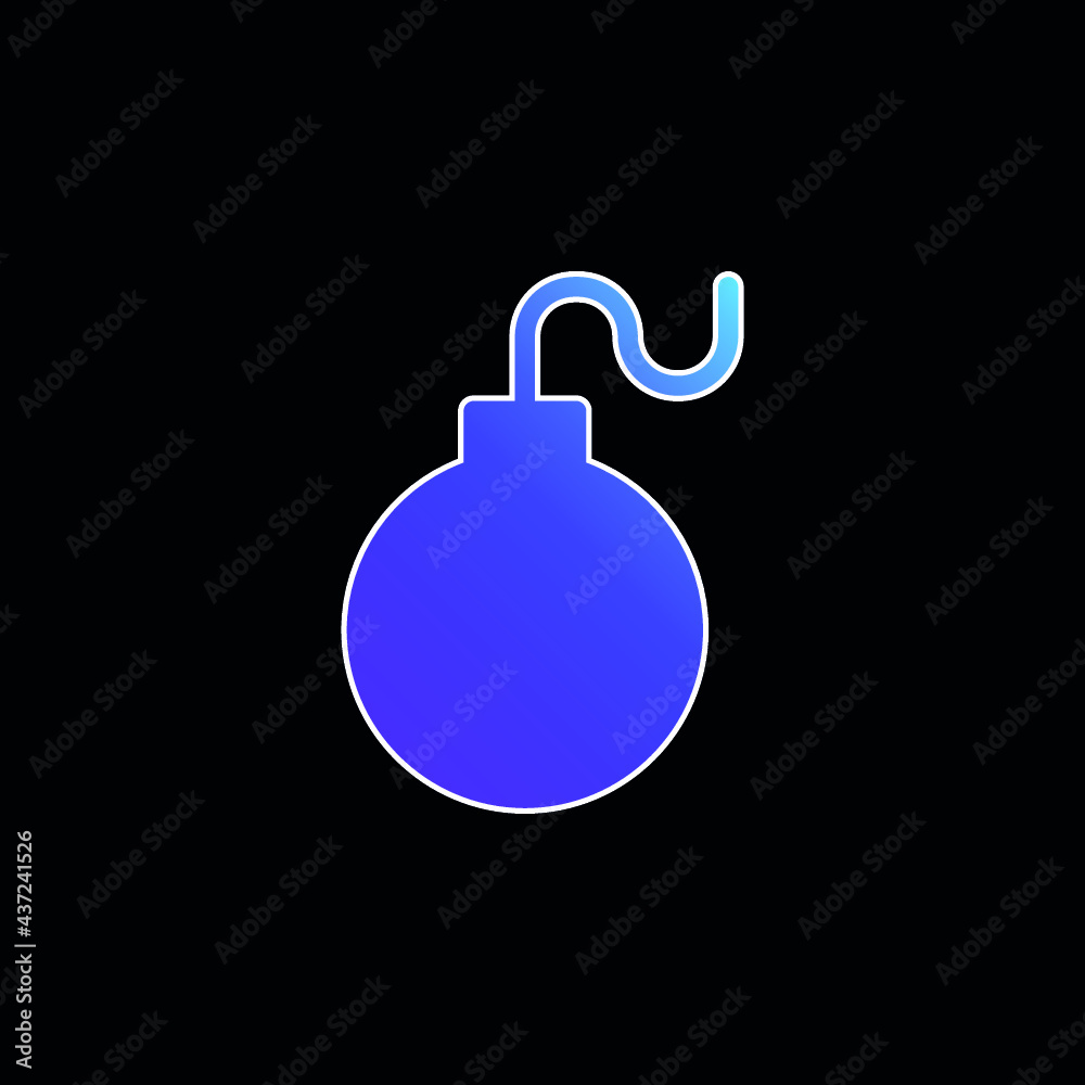 Bomb blue gradient vector icon Bomb blue gradient vector icon