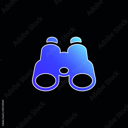 Binoculars blue gradient vector icon