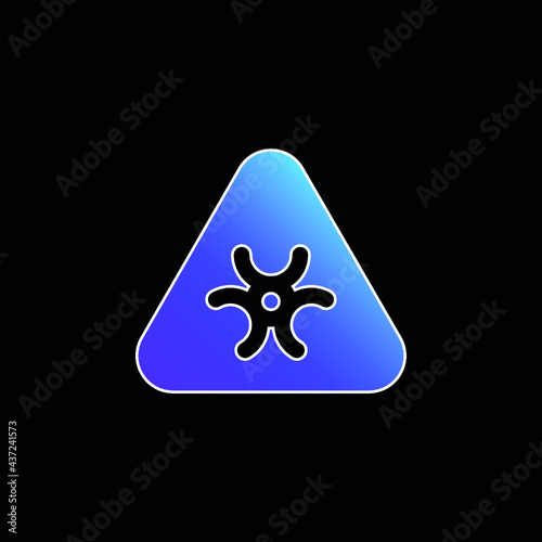 Biohazard blue gradient vector icon