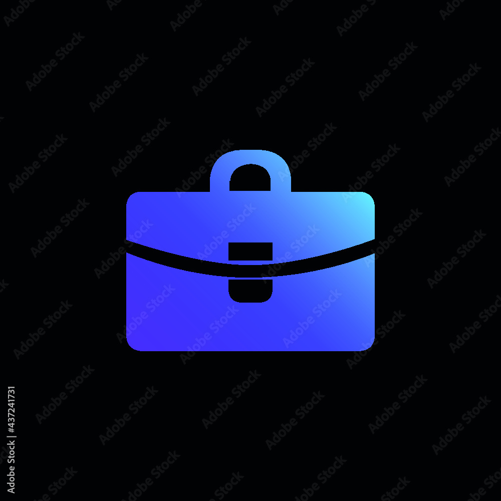 Briefcase blue gradient vector icon Briefcase blue gradient vector icon
