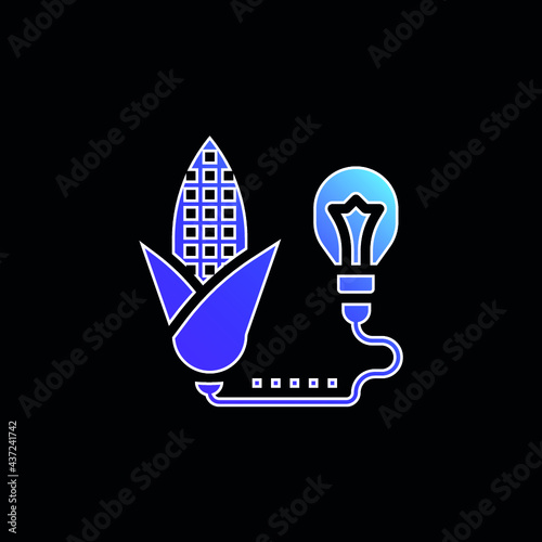 Biomass blue gradient vector icon