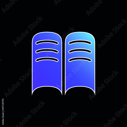 Book Opened Pages blue gradient vector icon