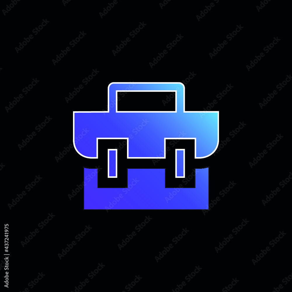 Briefcase blue gradient vector icon Briefcase blue gradient vector icon