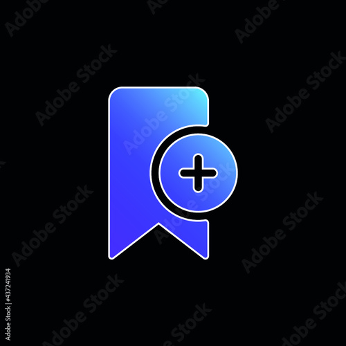 Bookmark blue gradient vector icon