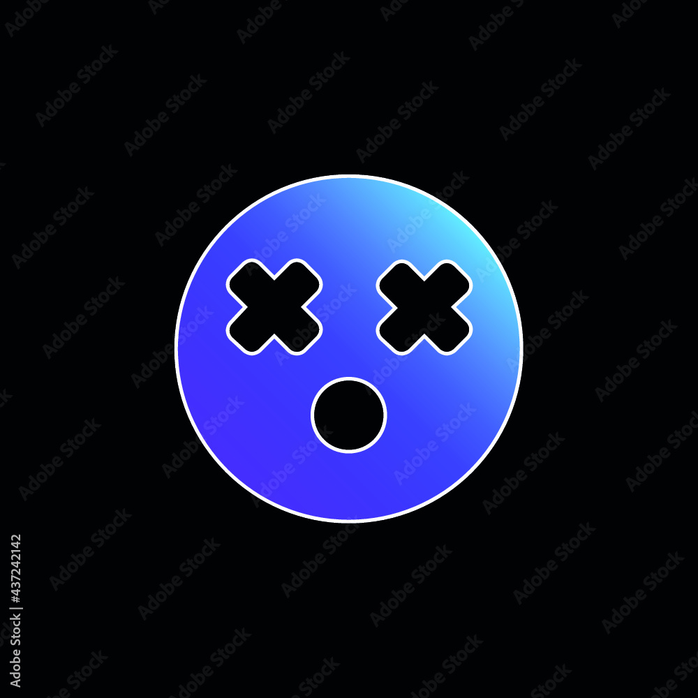 Blind Face blue gradient vector icon Blind Face blue gradient vector icon