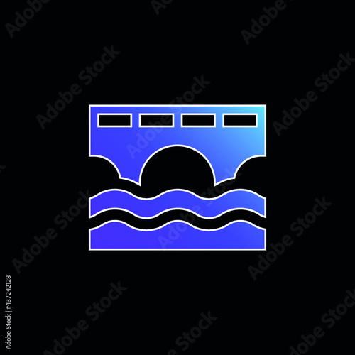 Bridge blue gradient vector icon