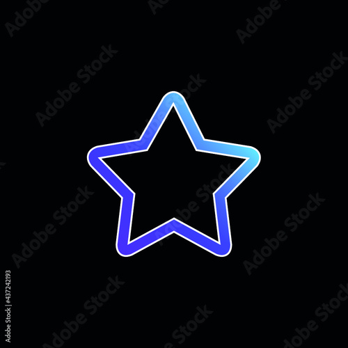 1 Star blue gradient vector icon photo