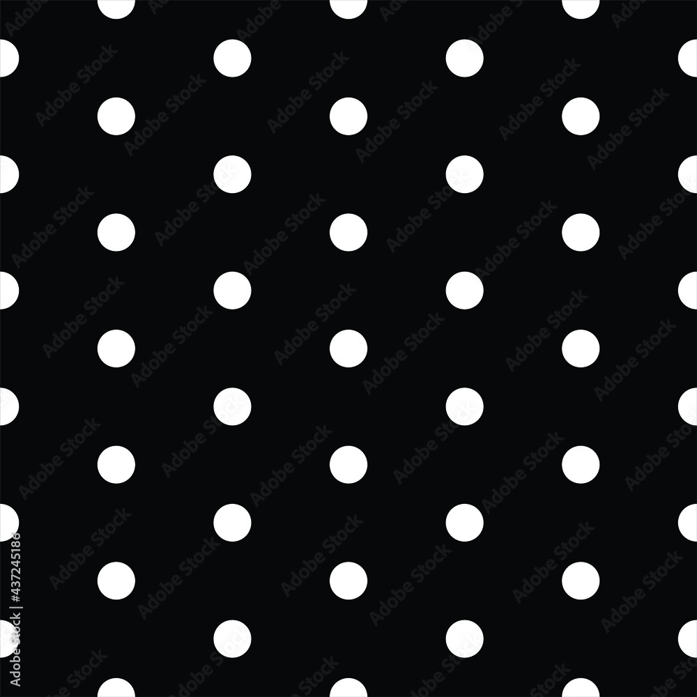Seamless pattern with white circles on black background Seamless pattern with white circles on black background