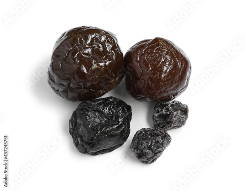 Salted pickled plums candy chinese (with clipping path) isolated on white background