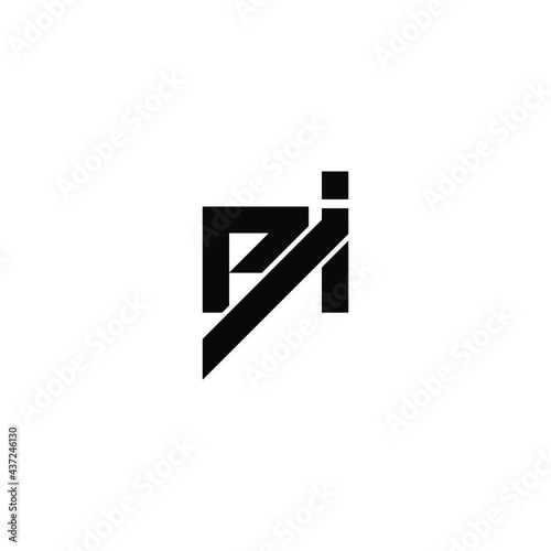 bi abstract letter logo design