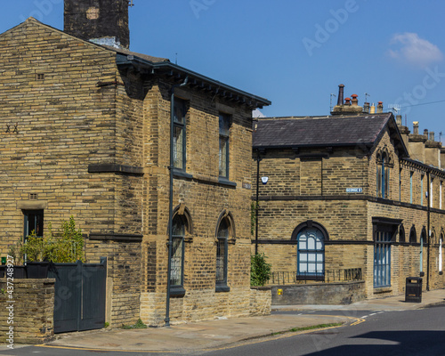 The Victorian workers' cottages in Titus Street in the model village of Saltaire are now much sought after and attract many visitors to admire the World Heritage Site 