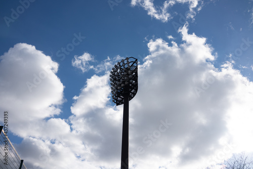 Lighting tower Blue sky and clouds