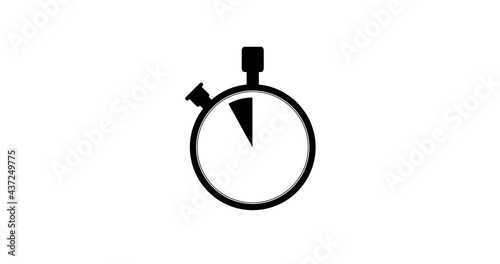 Circular pending loading. Time run stopwatch icon. Clock timer with moving arrows counting. Alpha Luma Matte included. 4k video
