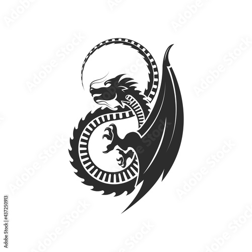 Dragon icon vector    illustration design