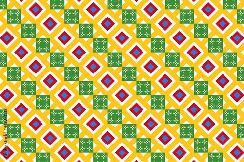 Simple geometric pattern in the colors of the national flag of Comoros