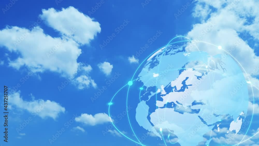 青空とデジタルトランスフォーメーションイメージグローバル背景 青空とデジタルトランスフォーメーションイメージグローバル背景