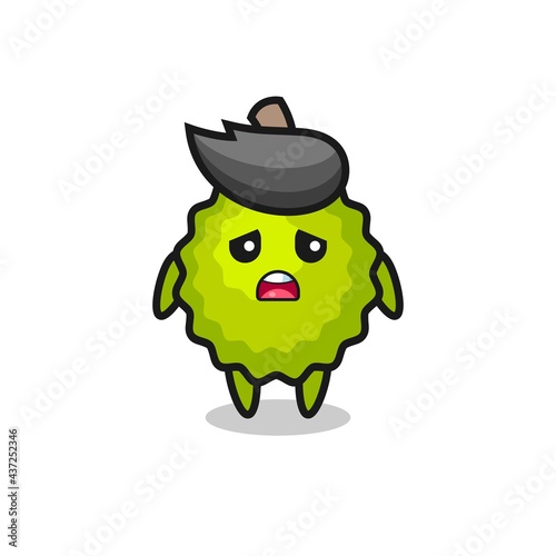 disappointed expression of the durian cartoon