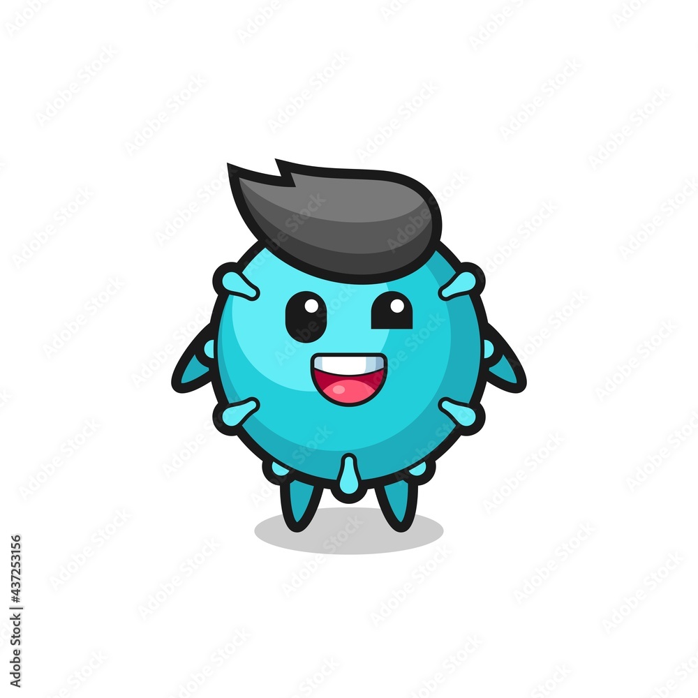 illustration of an virus character with awkward poses illustration of an virus character with awkward poses