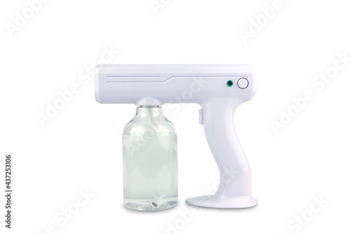 portable usb nano sanitizer spray disinfectant machine fogger for covid19 isolate on white background (clipping path included) photo