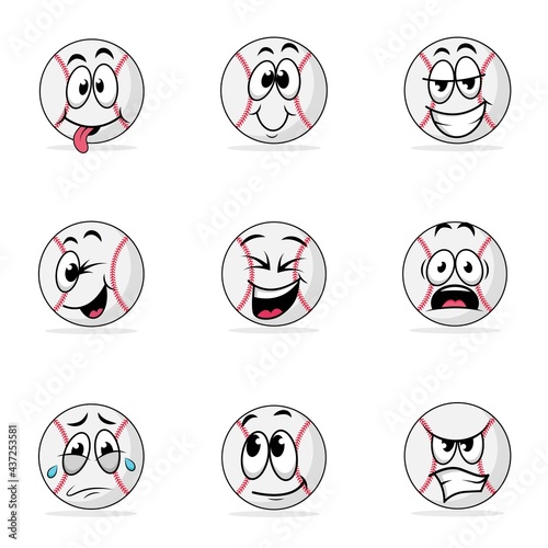 Photography Baseball ball emoticon shy vector graphics