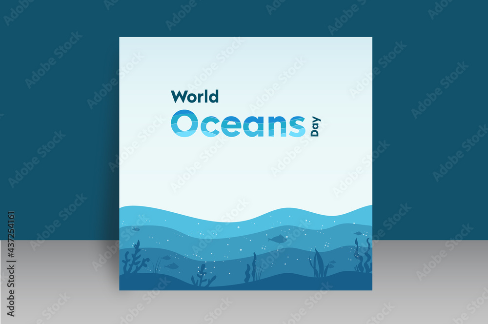 world oceans day template design