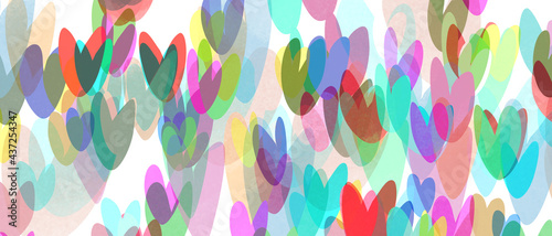 Abstract Heart Backgrounds Multicolored Heart Wallpaper Web Background