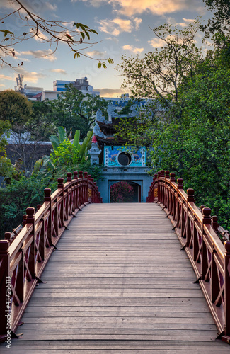 The Ngoc Son Temple In the Ngoc son Temple is revered Saint , who was considered one of the brightest stars in the literary and intellectual circles of Vietnam.