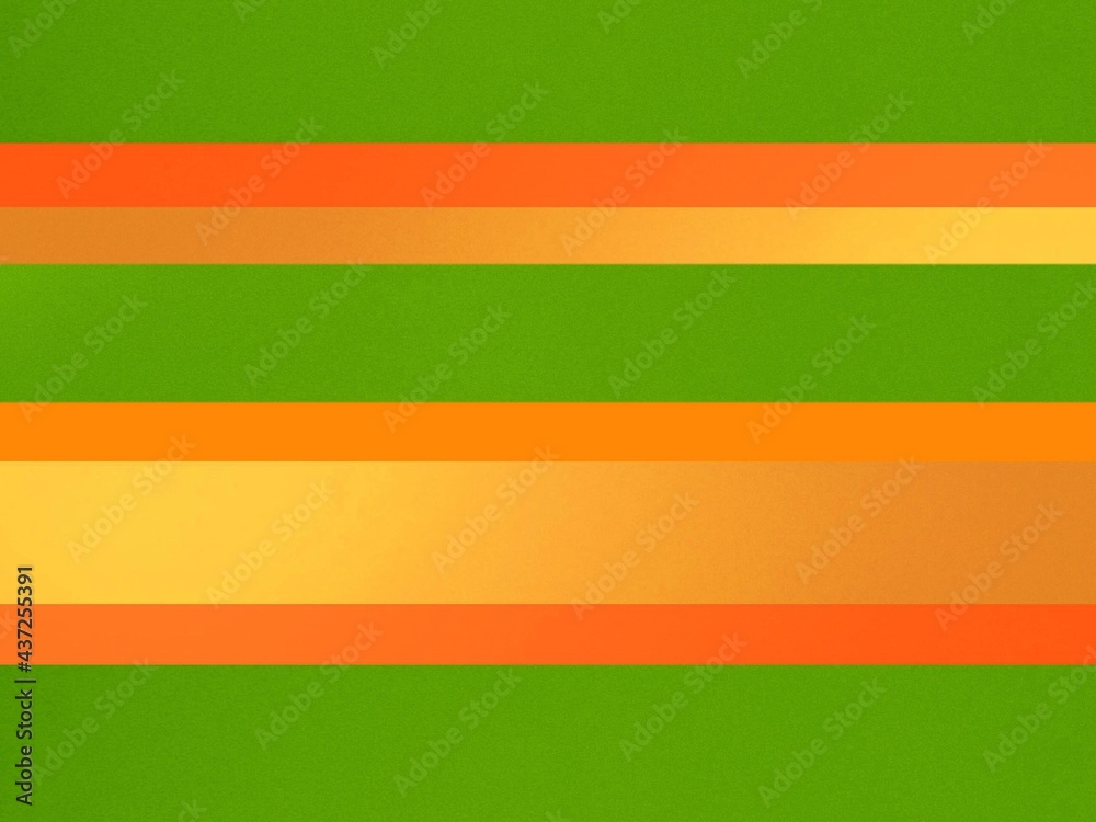 Summer fashion trend colors palette bright green orange and yellow abstract geometric horizontal line seamless pattern contrast positive energy concept decorative  background