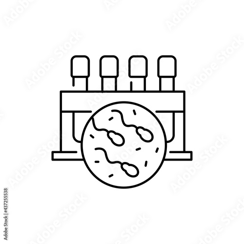 Semen collection olor line icon. Pregnancy. Pictogram for web page, mobile app, promo.