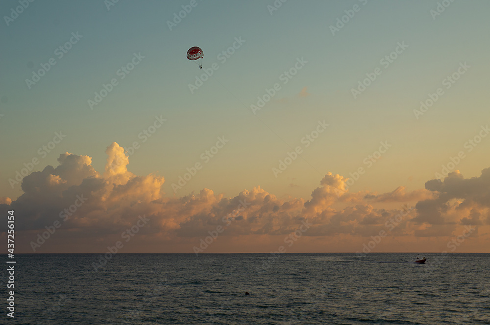 Sunset of the coast of Black Sea