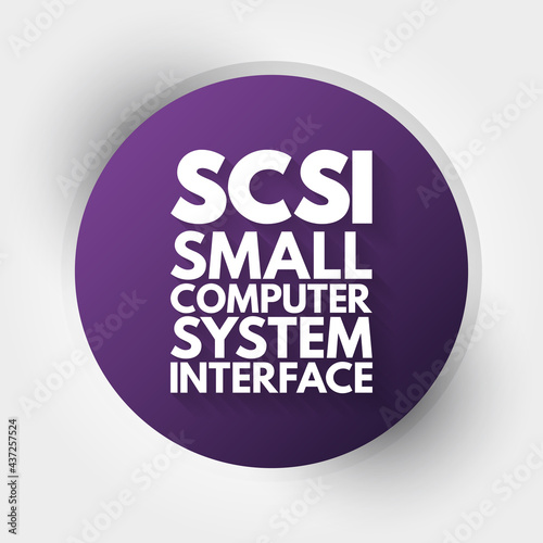 SCSI - Small Computer System Interface acronym, technology concept background