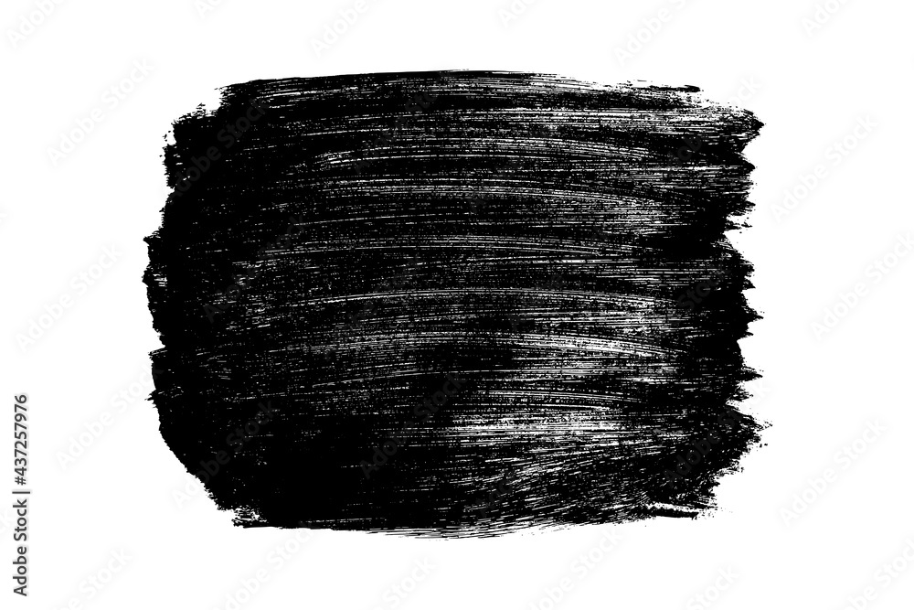 Black brush strokes isolated on white. Ink splatter. Paint droplets. Digitally generated image. Vector design elements, illustration, EPS 10.