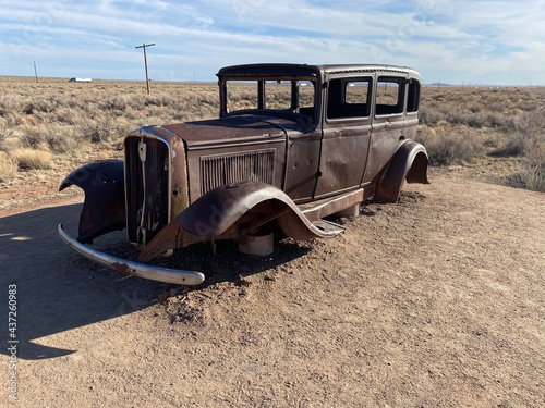 Route 66 Old Car - Rusted 1932 Studebaker