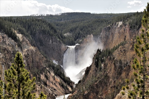 waterfall in the mountains