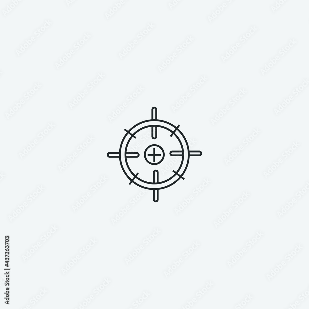 Calibrate vector icon illustration sign Calibrate vector icon illustration sign