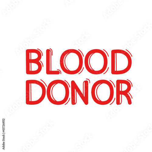 blood donor lettering