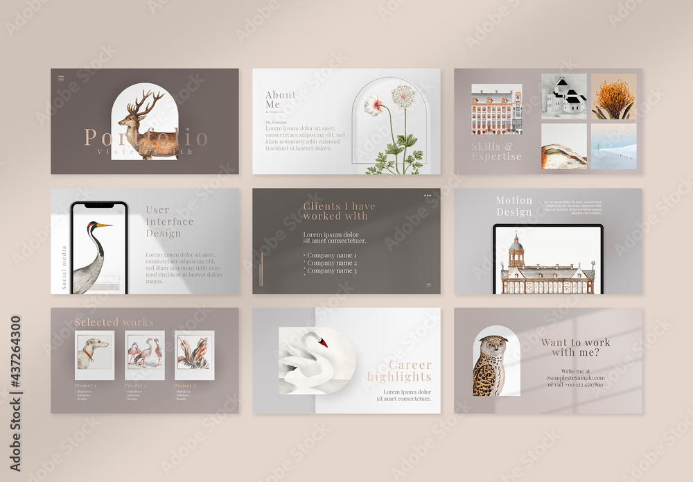 Beautiful Presentation Slide Layout Stock Template | Adobe Stock
