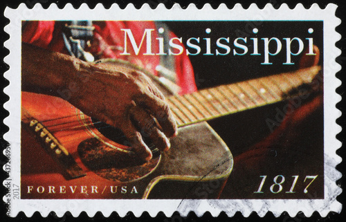 Bicentennary of Mississippi state on american stamp