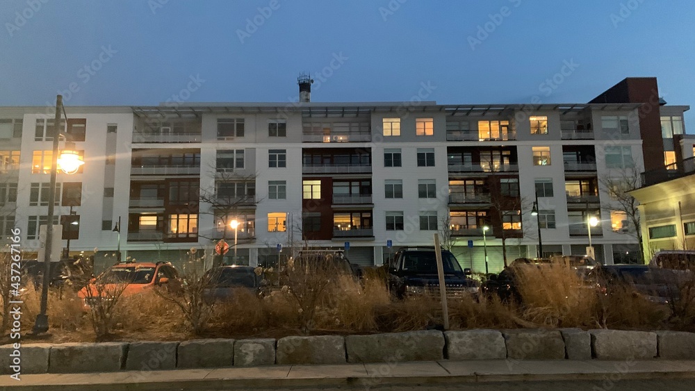 Fototapeta premium Condominiums at the Hingham Shipyard