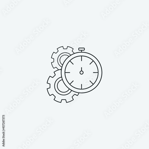 Efficiency vector  icon illustration sign