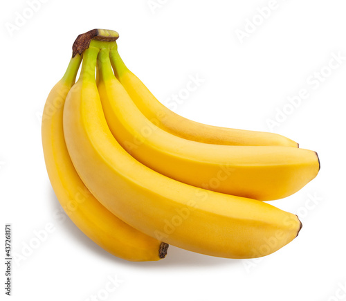 banana bunch path isolated on white