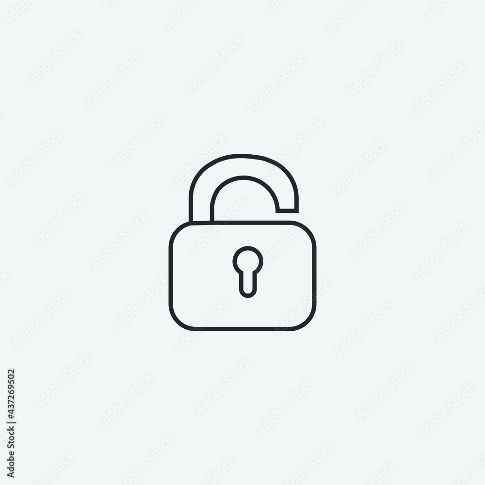 lock vector icon illustration sign lock vector icon illustration sign