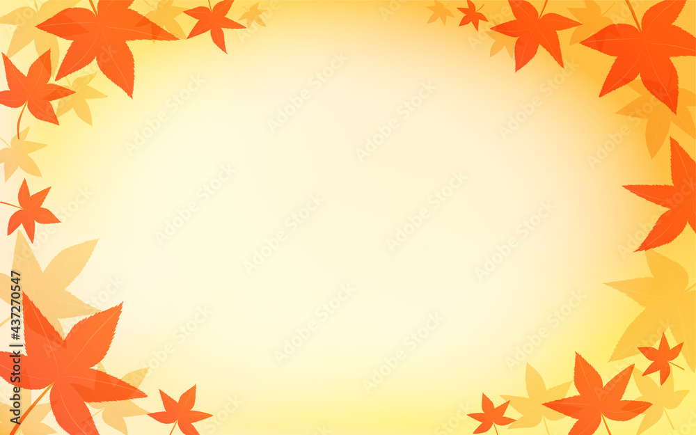 秋の紅葉のフレーム 和風背景素材 秋の紅葉のフレーム 和風背景素材