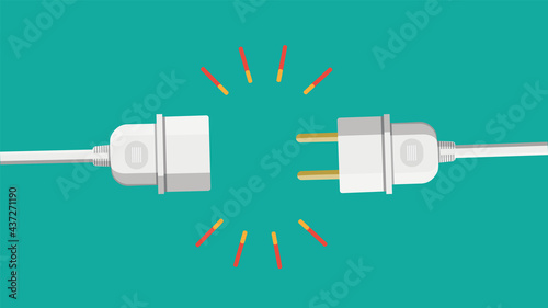 Danger of the socket. Electricity at home. Safe switch.