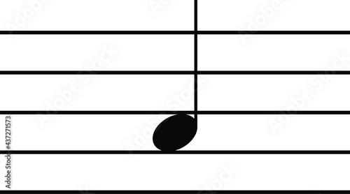 Black music LA or A note on staff lines